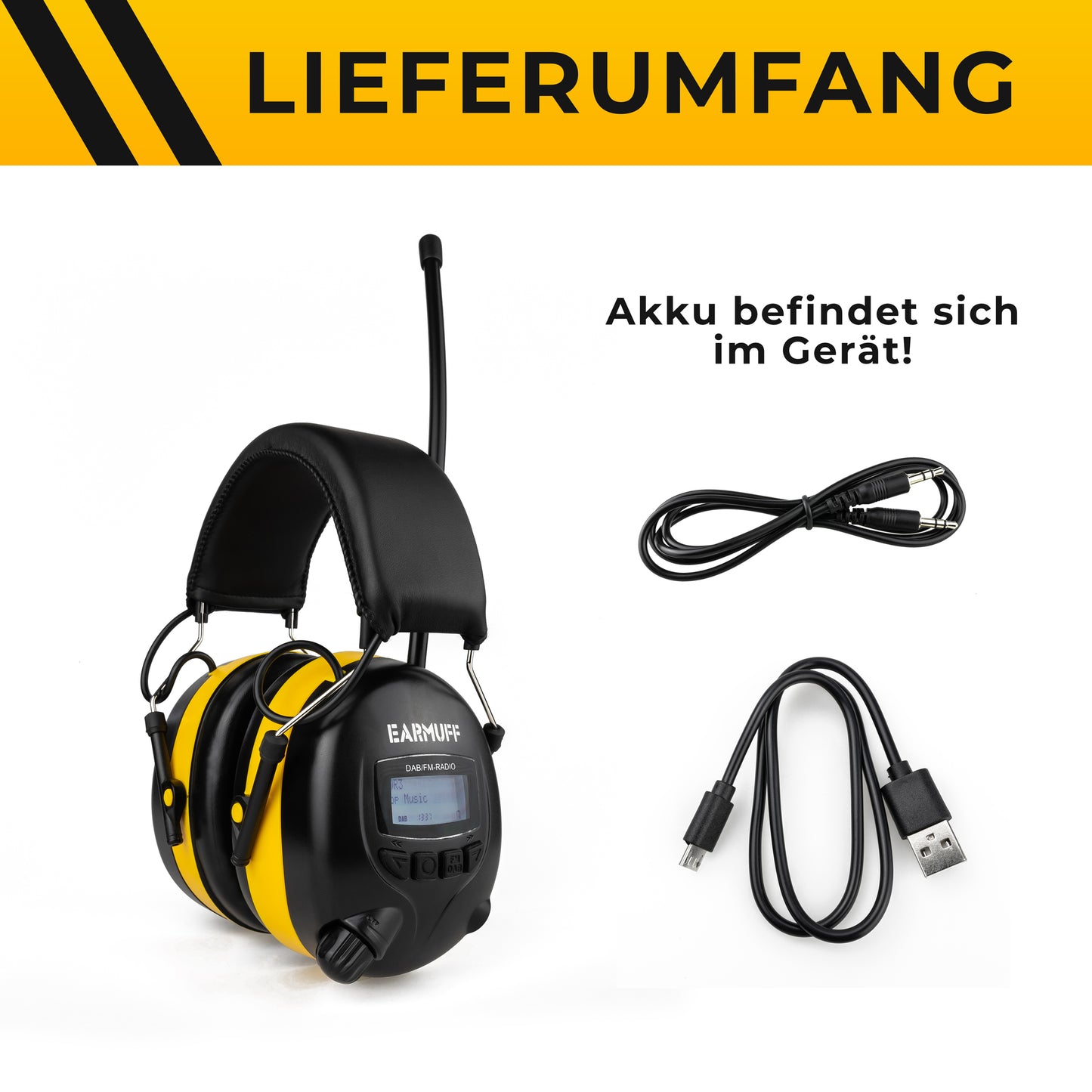 EARMUFF 31dB DAB+/FM/AUX