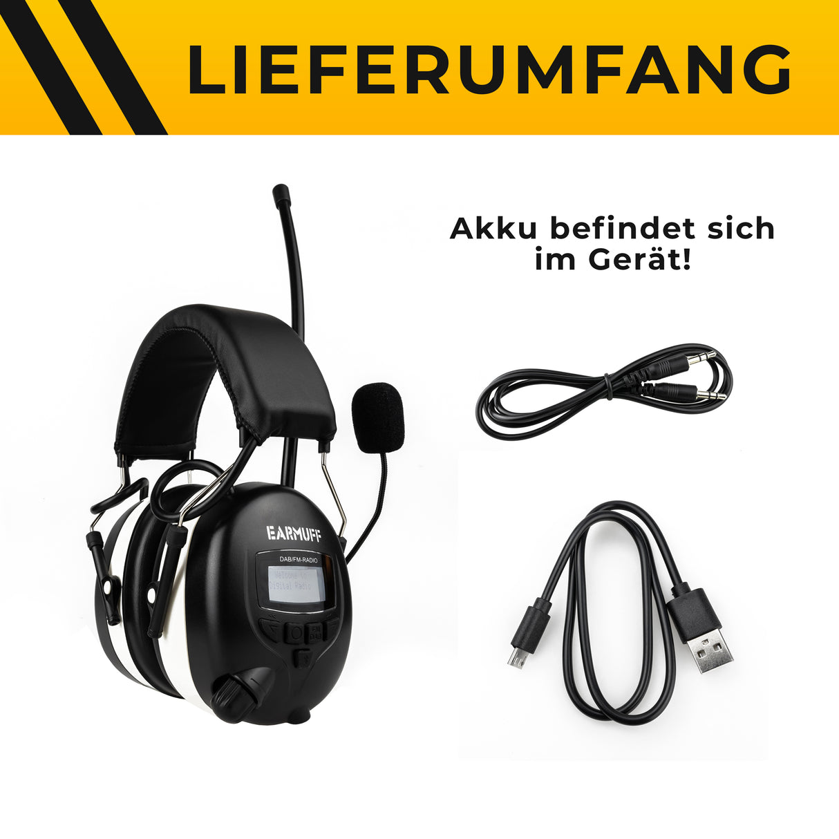 EARMUFF 31dB DAB+/FM/AUX/Bluetooth