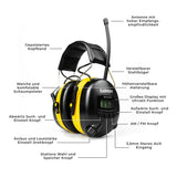 EARMUFF 31dB AM/FM/AUX - Yellow