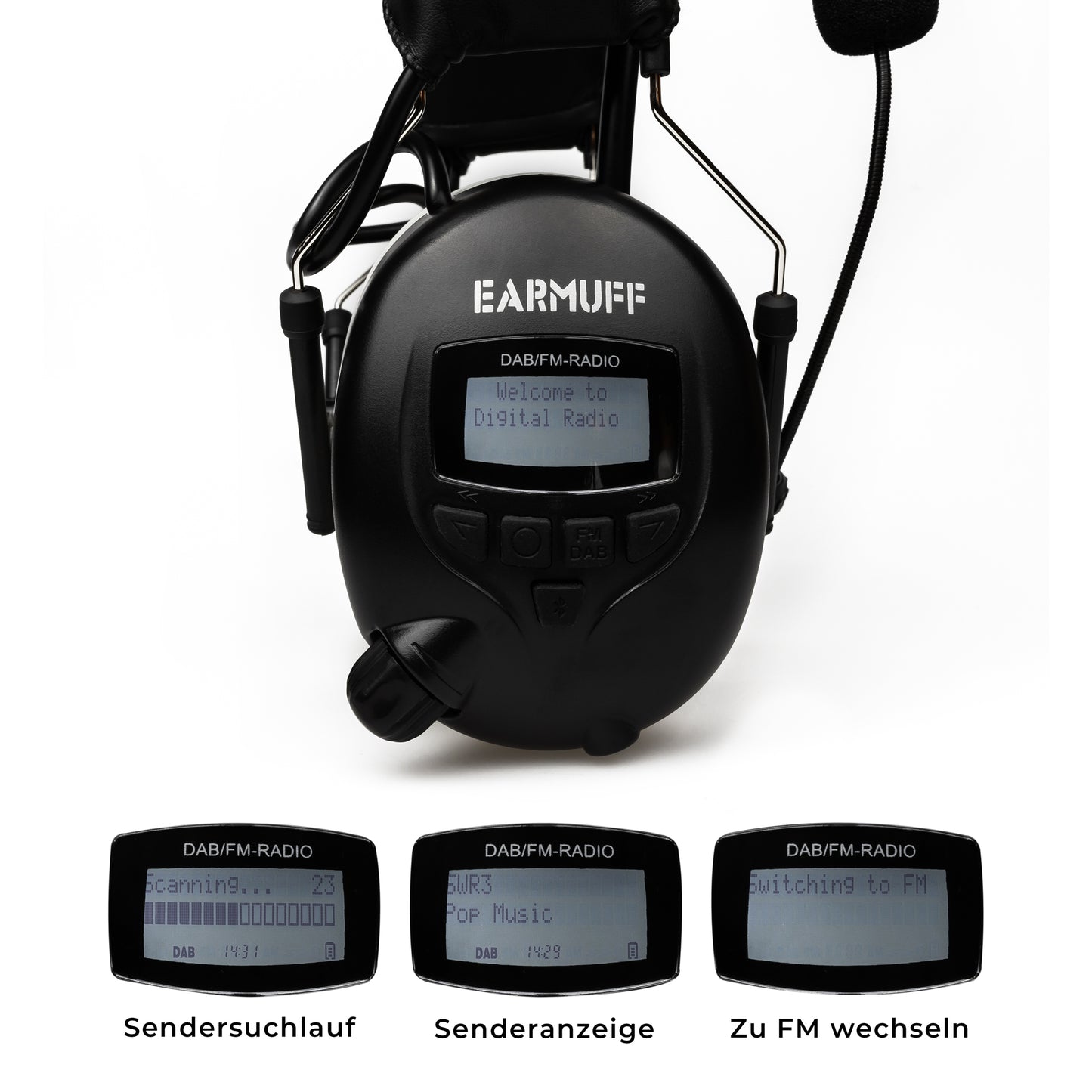 EARMUFF 31dB DAB+/FM/AUX/Bluetooth