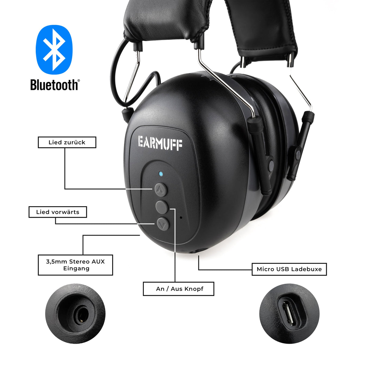 EARMUFF 31dB Bluetooth/AUX