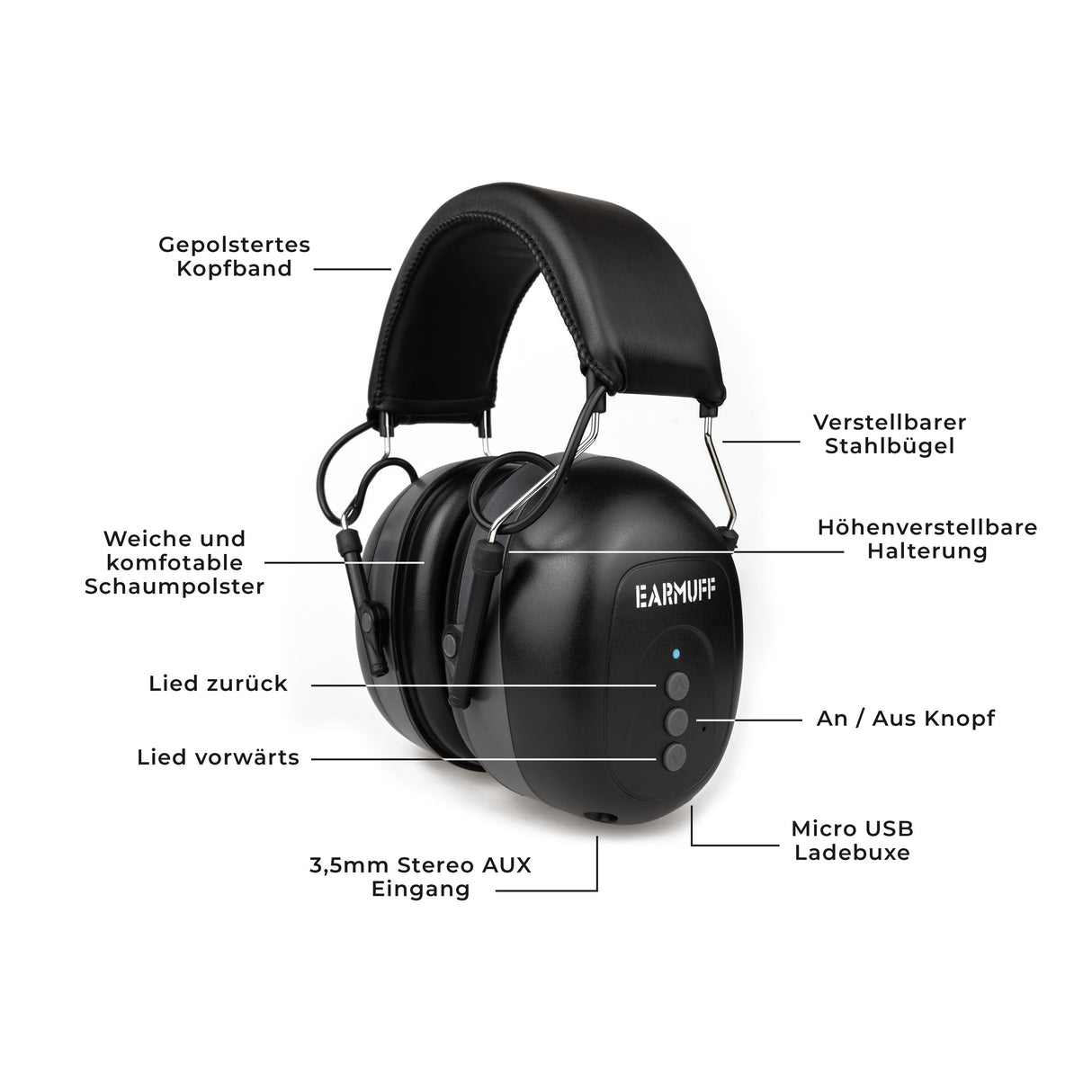 EARMUFF 31dB Bluetooth/AUX